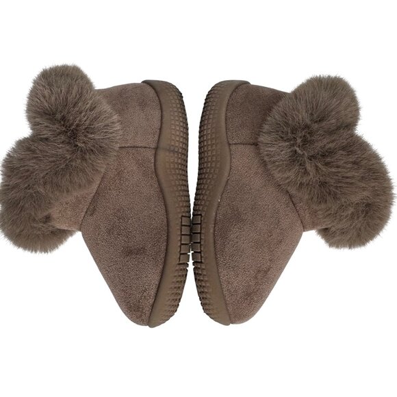 Hao Duo‎ Lai Warm Brown Faux Sued Boots Faux Fur Lined Baby Size 2 - Picture 7 of 8